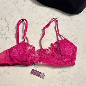 Adore Me Fuchsia Lace Bra